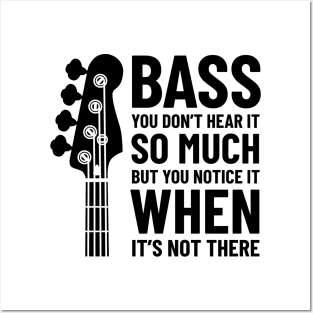 Bass Guitar You Don't Hear It So Much Light Theme Posters and Art